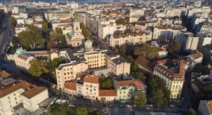 Pogled iz vazduha na staro jezgro Beograda